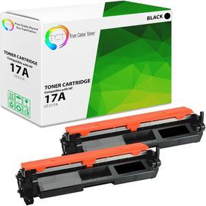 True Color Toner 17A Toner Cartridge 2 Pack - Premium Compatible Replacement for HP 17A CF217A Black Works With HP LaserJet Pro M102W M102A MFP M130A M130FW M130FN M130NW