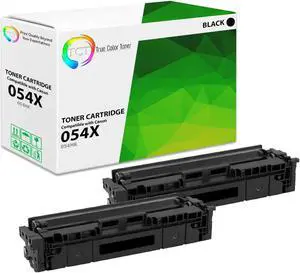 True Color Toner 054H Black Toner Cartridge 2 Pack - Premium Compatible Replacement for Canon 05X 054H Black High Yield Works With Canon Color ImageClass MF642cdw True Color Toner 054H Black Toner Cartridge 2 Pack - Premium Compatible Replacement for Canon 05X 054H Black High Yield Works With Canon Color ImageClass MF642cdw