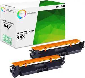 True Color Toner 94X Toner Cartridge 2 Pack - Premium Compatible Replacement for HP 94X CF294X Black High Yield Works With HP Laserjet Pro M118 MFP M148 M149