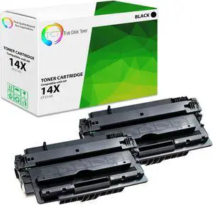 True Color Toner 14X Toner Cartridge 2 Pack - Premium Compatible Replacement for HP 14X CF214X Black High Yield Works With HP LaserJet Enterprise 700 M712DN M712N M712XH M725Z+ MFP M725DN