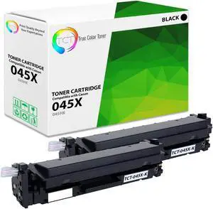 True Color Toner 045X Black Toner Cartridge 2 Pack - Premium Compatible Replacement for Canon 045H Black High Yield Works With Canon Color ImageClass MF634CDW MF632CDW LBP612CDW