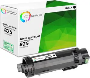 True Color Toner 825 Black Toner Cartridge - Premium Compatible Replacement for Dell 825K 593-BBOW Black Works With Dell H625 H625CDW H825 H825CDW S2825 S2825CDN