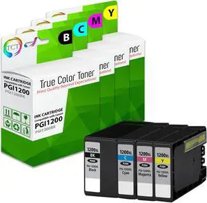 TCT PGI1200 Ink Cartridge 4 Pack - Premium Compatible Replacement for Canon PGI-1200 PGI1200 Works With Canon Maxify MB2320 MB2350 MB2020