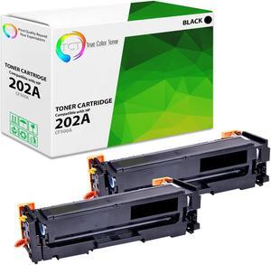 True Color Toner 202A Black Toner Cartridge 2 Pack - Premium Compatible Replacement for HP 202A CF500A Black Works With HP Color LaserJet Pro MFP M280NW M254DW M281FDW
