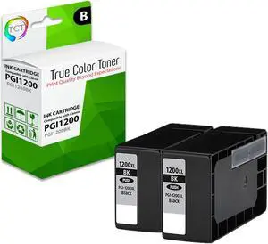 True Color Toner PGI1200 Black Ink Cartridge 2 Pack - Premium Compatible Replacement for Canon PGI-1200 PGI1200 Black Works With Canon Maxify MB2320 MB2350 MB2020 MB2050