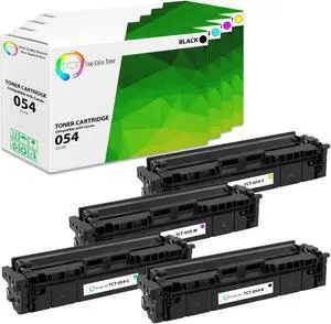 True Color Toner 054 Toner Cartridge 4 Pack - Premium Compatible Replacement for Canon 054 Works With Canon Color ImageClass LBP620 LBP622Cdw MF640C MF642Cdw MF644Cdw