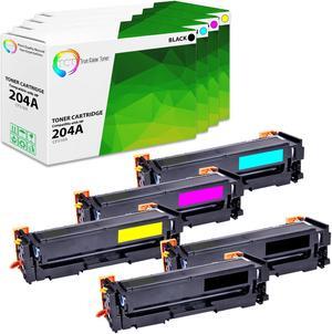 True Color Toner 204A Toner Cartridge 5 Pack - Premium Compatible Replacement for HP 204A CF510A CF511A CF512A CF513A Works With HP Color LaserJet Pro MFP M181FW M180NW M154NW True Color Toner 204A Toner Cartridge 5 Pack - Premium Compatible Replacement for HP 204A CF510A CF511A CF512A CF513A Works With HP Color LaserJet Pro MFP M181FW M180NW M154NW