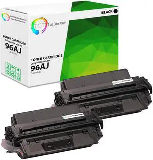 True Color Toner 96AJ Jumbo Toner Cartridge 2 Pack - Premium Compatible Replacement for HP 96AJ C4096AJ Black Jumbo Yield Works With HP LaserJet 2100 2100M 2100se 2100TN