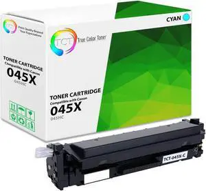 True Color Toner 045X Cyan Toner Cartridge - Premium Compatible Replacement for Canon 045H Cyan High Yield Works With Canon Color ImageClass MF634CDW MF632CDW LBP612CDW