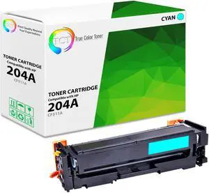 True Color Toner 204A Cyan Toner Cartridge - Premium Compatible Replacement for HP 204A CF511A Works With HP Color LaserJet Pro MFP M181FW M180NW M154NW