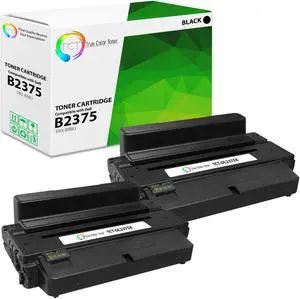 True Color Toner B2375 Toner Cartridge 2 Pack - Premium Compatible Replacement for Dell 593-BBBJ Black High Yield Works With Dell B2375DNF B2375DFW