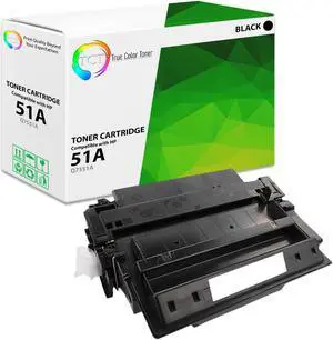 True Color Toner 51A Toner Cartridge - Premium Compatible Replacement for HP 51A Q7551A Black Works With HP LaserJet P3005 P3005D P3005X P3005N P3005DN