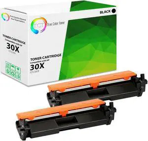 True Color Toner 30X Toner Cartridge 2 Pack - Premium Compatible Replacement for HP 30X CF230X Black High Yield Works With HP LaserJet Pro M203dw M203dn M203d MFP M277sdn M227fdw M277fdn