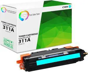 True Color Toner 311A Cyan Toner Cartridge - Premium Compatible Replacement for HP 311A Q2681A Works With HP Color LaserJet 3700 3700DN 3700DTN 3700N