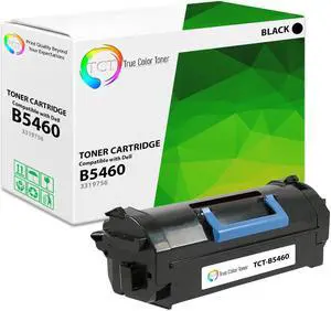 True Color Toner B5460 Toner Cartridge - Premium Compatible Replacement for Dell 331-9756 Black High Yield Works With Dell B5460 B5465 B5460dn B5465dnf