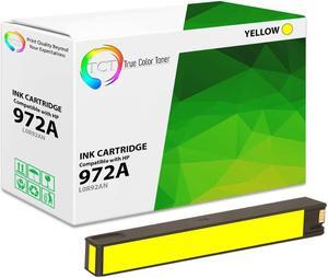 True Color Toner 972A Yellow Ink Cartridge - Premium Compatible Replacement for HP 972A L0R92AN Yellow Works With HP PageWide Pro 352dw 377dw 452dn 477dn 477dw 552dw 577z