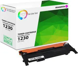 True Color Toner 1230 Magenta Toner Cartridge - Premium Compatible Replacement for Dell 330-3014 330-3580 J506K D593K Magenta Works With Dell 1230 1230C 1235CN
