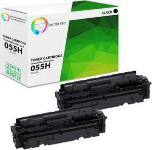 True Color Toner 055H Black Toner Cartridge 2 Pack - Premium Compatible Replacement for Canon Black 3020C001 High Yield Works With Canon Color imageCLASS LBP660C MF740C MF741Cdw MF743Cdw MF745Cdw