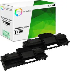 True Color Toner 1100 Toner Cartridge 2 Pack - Premium Compatible Replacement for Dell 310-6640 GC502 310-7660 J9833 Black Works With Dell 1100 1110 True Color Toner 1100 Toner Cartridge 2 Pack - Premium Compatible Replacement for Dell 310-6640 GC502 310-7660 J9833 Black Works With Dell 1100 1110