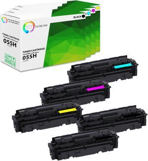 True Color Toner 055H Toner Cartridge 5 Pack - Premium Compatible Replacement for Canon 055H High Yield Works With Canon Color imageCLASS LBP660C MF740C MF741Cdw MF743Cdw MF745Cdw MF746Cdw
