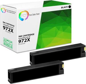 True Color Toner 972X Black Ink Cartridge 2 Pack - Premium Compatible Replacement for HP 972X F6T84AN Black High Yield Works With HP PageWide Pro 452dn 477dn 477dw 552dw 577dw 577z