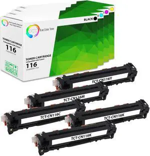 True Color Toner 116 Toner Cartridge 5 Pack - Premium Compatible Replacement for Canon 116 Works With Canon ImageClass MF8050CN MF8080CW