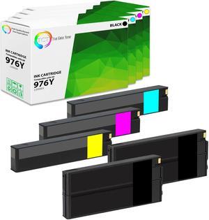 True Color Toner 976Y Ink Cartridge 5 Pack - Premium Compatible Replacement for HP 976Y Extra High Yield Works With HP Pagewide Pro 552 577