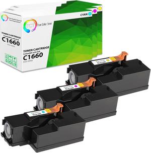 True Color Toner 1660 Color Toner Cartridge 3 Pack - Premium Compatible Replacement for Dell 332-0400 332-0401 332-0402 Works With Dell Color Laser 1660 C1660 C1660w True Color Toner 1660 Color Toner Cartridge 3 Pack - Premium Compatible Replacement for Dell 332-0400 332-0401 332-0402 Works With Dell Color Laser 1660 C1660 C1660w