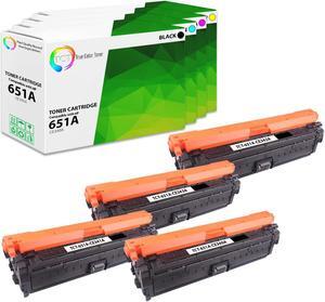 True Color Toner 651A Toner Cartridge 4 Pack - Premium Compatible Replacement for HP 651A CE340A CE341A CE342A CE343A Works With HP Color LaserJet Enterprise 700 MFP M775dn M775f M775z