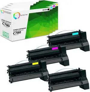 True Color Toner Premium Compatible Toner Cartridge Replacement for Lexmark C780 C780H2KG C780H2CG C780H2MG C780H2YG High Yield Works With Lexmark C770 C772 C780N C782N X782E