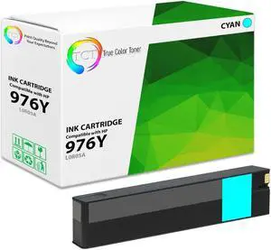 TCT Compatible Ink Cartridge Replacement for HP 976Y L0R05A Cyan Extra High Yield works with HP Pagewide Pro 552 577 Printers (13,000 Pages) TCT Compatible Ink Cartridge Replacement for HP 976Y L0R05A Cyan Extra High Yield works with HP Pagewide Pro 552 577 Printers (13,000 Pages)