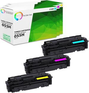 True Color Toner 055H Color Toner Cartridge 3 Pack - Premium Compatible Replacement for Canon 055H High Yield Works With Canon Color imageCLASS LBP660C MF740C MF741Cdw MF743Cdw MF745Cdw MF746Cdw