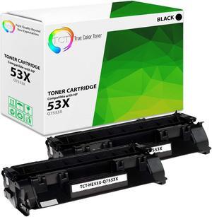 True Color Toner 53X Toner Cartridge 2 Pack - Premium Compatible Replacement for HP 53X Q7553X Black High Yield Works With HP LaserJet P2014 P2014N P2015D P2015N P2015DN True Color Toner 53X Toner Cartridge 2 Pack - Premium Compatible Replacement for HP 53X Q7553X Black High Yield Works With HP LaserJet P2014 P2014N P2015D P2015N P2015DN