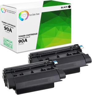True Color Toner 90A Toner Cartridge 2 Pack - Premium Compatible Replacement for HP 90A CE390A Black Works With HP LaserJet Enterprise M4555 MFP 600 M601 M602 M603
