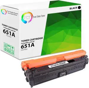 True Color Toner 651A Black Toner Cartridge - Premium Compatible Replacement for HP 651A CE340A Works With HP Color LaserJet Enterprise 700 MFP M775dn M775f M775z M775z+