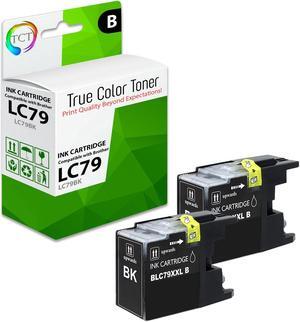 TCT LC79 Black Ink Cartridge 2 Pack - Premium Compatible Replacement for Brother LC79 LC79BK Black Super High Yield Works With Brother MFC-5910DW J6510DW J6710DW J6910DW