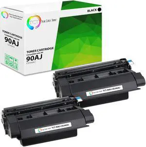 True Color Toner 90AJ Jumbo Toner Cartridge 2 Pack - Premium Compatible Replacement for HP 90AJ CE390AJ Black Jumbo Yield Works With HP LaserJet Enterprise 600 M601DN M601N M602DN MFP
