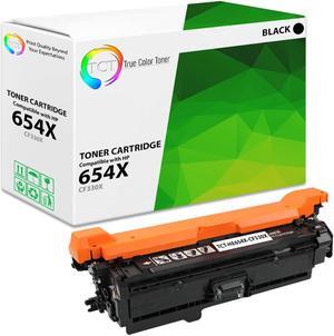 True Color Toner 654X Black Toner Cartridge - Premium Compatible Replacement for HP 654X CF330X High Yield Works With HP Color LaserJet Enterprise M651DN M651N M651XH