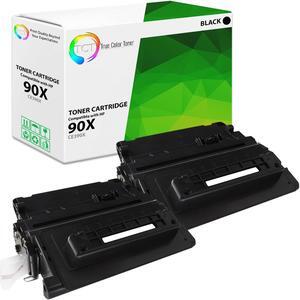 True Color Toner 90X Toner Cartridge 2 Pack - Premium Compatible Replacement for HP 90X CE390X Black High Yield Works With HP LaserJet Enterprise M4555 MFP 600 M601 M602 M603