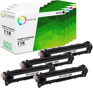 True Color Toner 118 Toner Cartridge 4 Pack - Premium Compatible Replacement for Canon 118 Works With Canon ImageClass LBP7660CDN LBP7200CDN