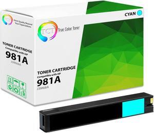 True Color Toner 981A Cyan Ink Cartridge - Premium Compatible Replacement for HP 981A J3M68A Cyan Works With HP PageWide Enterprise Color 556dn 556xh MFP 586z 586dn True Color Toner 981A Cyan Ink Cartridge - Premium Compatible Replacement for HP 981A J3M68A Cyan Works With HP PageWide Enterprise Color 556dn 556xh MFP 586z 586dn