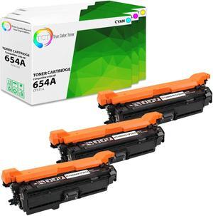 True Color Toner 654A Color Toner Cartridge 3 Pack - Premium Compatible Replacement for HP 654A CF331A CF332A CF333A Works With HP Color LaserJet Enterprise M651DN M651N M651XH True Color Toner 654A Color Toner Cartridge 3 Pack - Premium Compatible Replacement for HP 654A CF331A CF332A CF333A Works With HP Color LaserJet Enterprise M651DN M651N M651XH