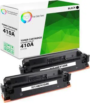 True Color Toner 410A Black Toner Cartridge 2 Pack - Premium Compatible Replacement for HP 410A CF410A Black Works With HP LaserJet Pro M452DN M452DW M452NW MFP M477FDN MFP M477
