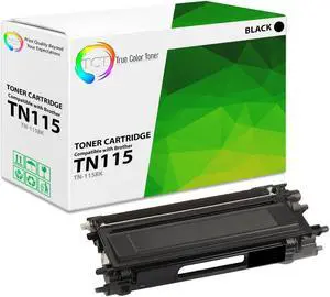 True Color Toner TN115 Black Toner Cartridge - Premium Compatible Replacement for Brother TN-115 TN115BK Black Works With Brother HL-4040 4070 MFC-9440 DCP-9040