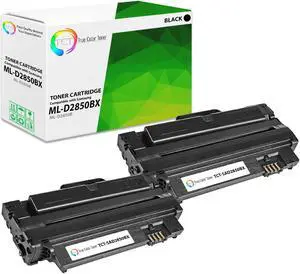 True Color Toner D2850BX Toner Cartridge 2 Pack - Premium Compatible Replacement for Samsung ML-D2850B Black High Yield Works With Samsung ML-2850 2850D 2850DR 2851D 2851N