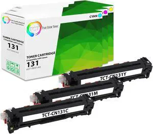 TCT 131 Color Toner Cartridge 3 Pack - Premium Compatible Replacement for Canon 131 Works With Canon Color ImageClass MF8280 MF8230 MF8350 LBP7110CW