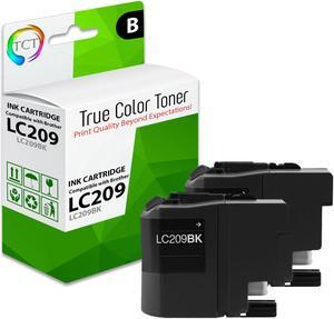 TCT LC209 Black Ink Cartridge 2 Pack - Premium Compatible Replacement for Brother LC209 LC209BK Black Super High Yield Works With Brother MFC-J5620DW J5520DW J5720DW