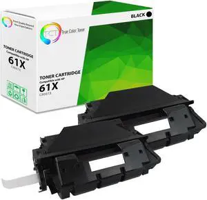 True Color Toner 61X Toner Cartridge 2 Pack - Premium Compatible Replacement for HP 61X C8061X Black High Yield Works With HP LaserJet 4100MFP 4101MFP 4100DTN