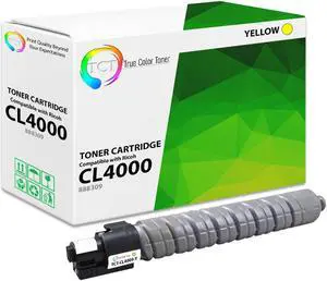 True Color Toner CL4000 Yellow Toner Cartridge - Premium Compatible Replacement for Ricoh Aficio Type 145 888309 Yellow Works With Ricoh Aficio CL4000 CL4000DV SPC410DN