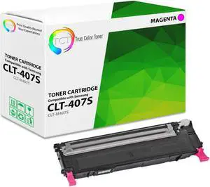 True Color Toner 407S Magenta Toner Cartridge - Premium Compatible Replacement for Samsung CLT-407S CLT-M407S Magenta Works With Samsung CLP-320 320N 321N 325 325W 326 CLX-3180 True Color Toner 407S Magenta Toner Cartridge - Premium Compatible Replacement for Samsung CLT-407S CLT-M407S Magenta Works With Samsung CLP-320 320N 321N 325 325W 326 CLX-3180